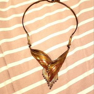 Nancy Aires Brass & Copper Clasp Necklace